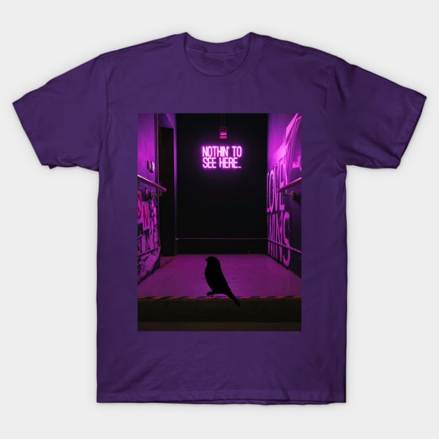 Neon Crow T-Shirt by Teerendy